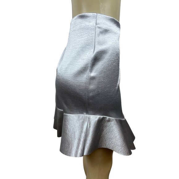 H&M Women's Grey Mermaid Knee Length Skirt Sz 14 - NWT - Picture 3 of 7